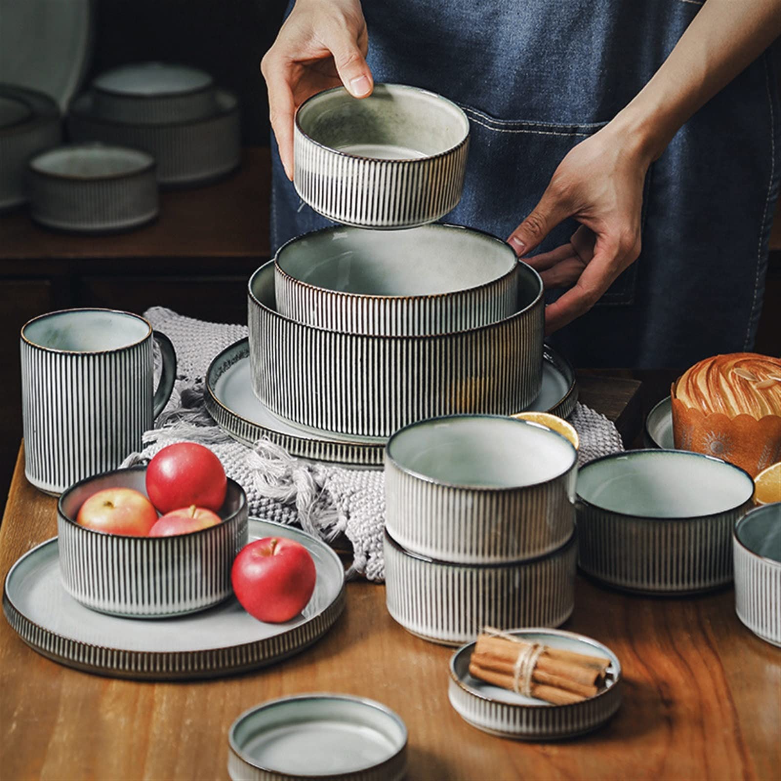 Talerze Ceramiczne Szara Zastawa Stołowa Ceramiczny Talerz Do Sałatek Owocowych Talerz Do Sushi Zastawa Stołowa Ceramiczny Talerz Obiadowy I Miska Talerze