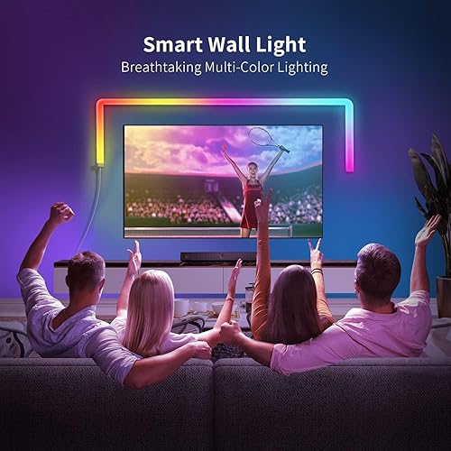 Miniatura 3 de cosoway Luces de pared LED inteligentes deslizantes, apliques de pared LED para juegos, TV de dormitorio, sala de estar, control remoto y aplicación