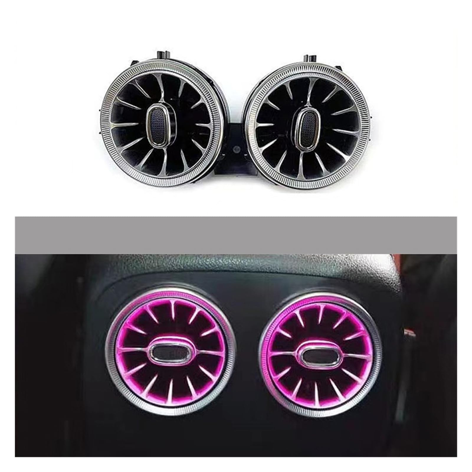 64 Color Colorful Luminous Rear Air Vent Ambient Light Compatible with Mercedes Benz AMG GT W298 2019 2020 2021 2022