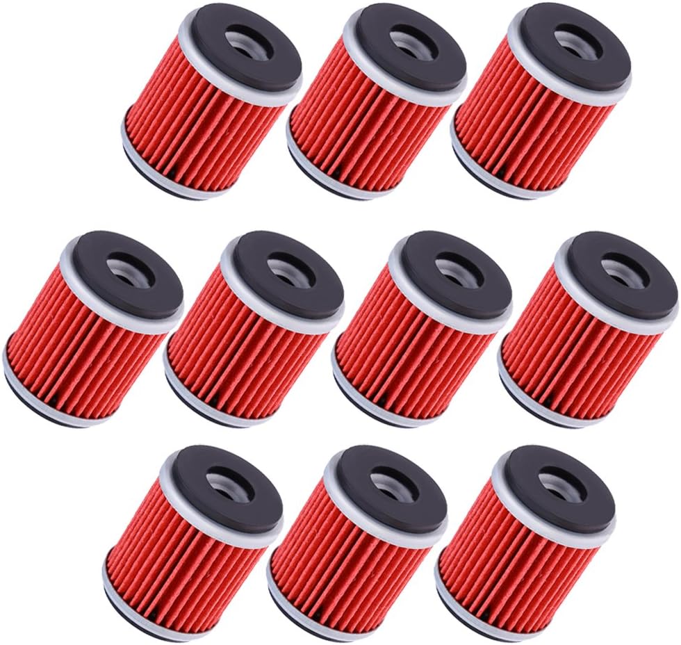 Saihisday Oil Filter Replacement for Yamaha WR250F WR450F WR250X WR250R YFZ450X YFZ450R YZ250 XT250 YFZ450 YZ250F YZ450F YBR250(10Pcs)