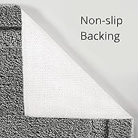 Vista 5 de mDesign Hydra Collection - Tapete de baño de microfibra antideslizante, absorbente de agua, extra suave, de lujo para baño/ducha exterior, 21 x 34