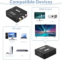 SRLWMYI RCA HDMI Adapter 1080P AV Kompozit Video Audio Konverter USB Kábellel PS2 PS3 PS4 Xbox Wii Nintendo VHS VCR DVD TV PAL NTSC 5
