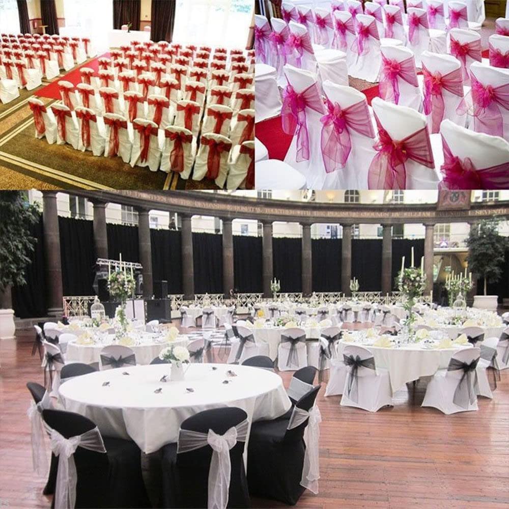 50 stks Bruiloft Satijnen Stoel Sjerpen Gouden Bruiloft Stoel Riem Lint Organza Strikken Stropdas voor Bruiloft Banket Party Event Supplies, lint, Rood 50 stks Bruiloft Satijnen Stoel Sjerpen Gouden Bruiloft Stoel Riem Lint Organza Strikken Stropdas voor Bruiloft Banket Party Event Supplies, lint, Rood