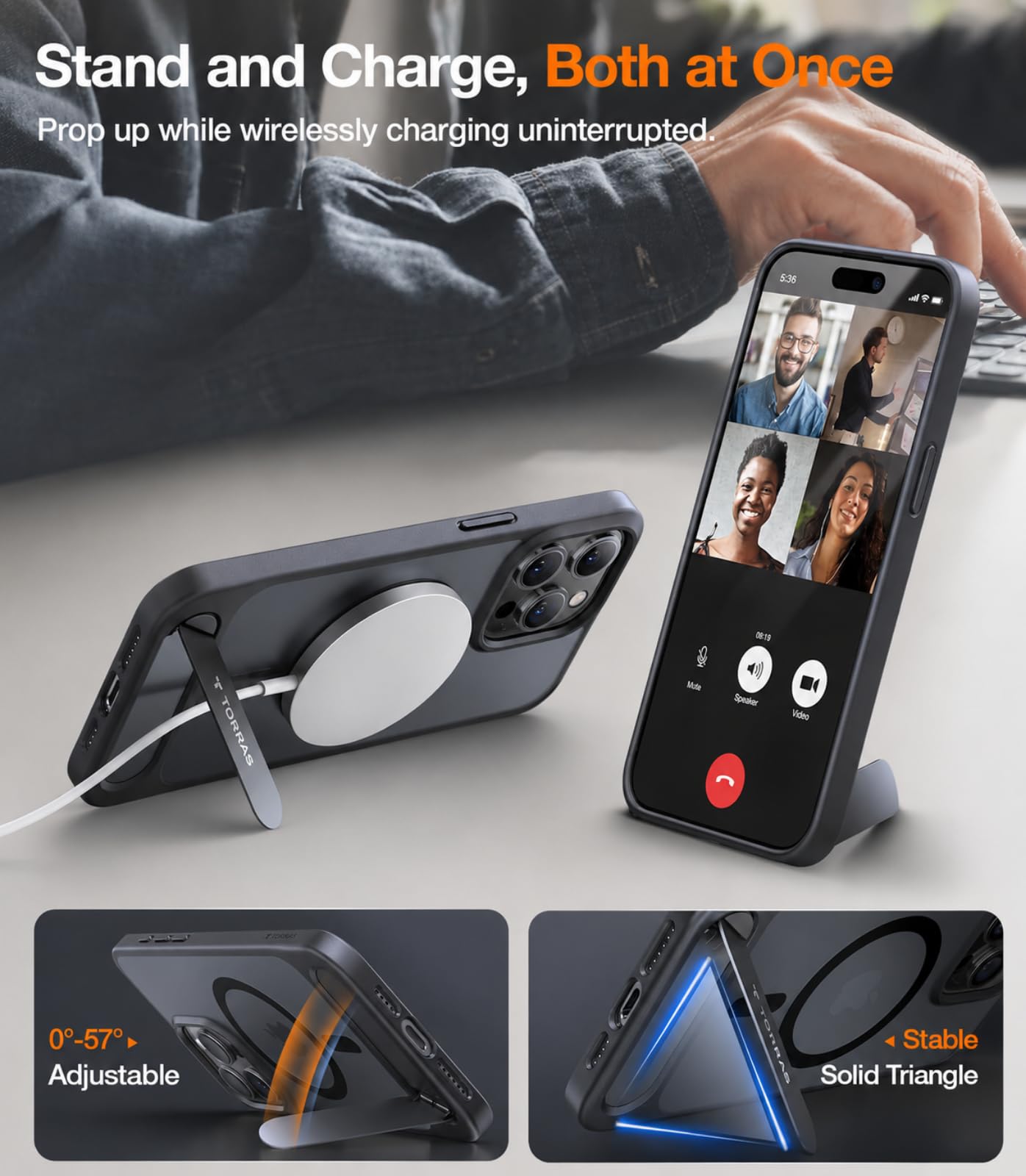 Amazon.com: TORRAS Strong Magnetic & Seamless Stand for iPhone 15