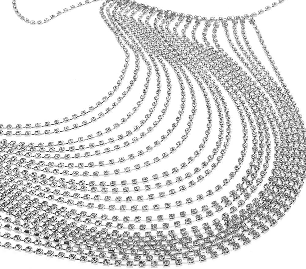 Geetobby Women Body Chain Pendant Jewelry Bikini Waist Gold Belly Beach Harness Slave Necklace