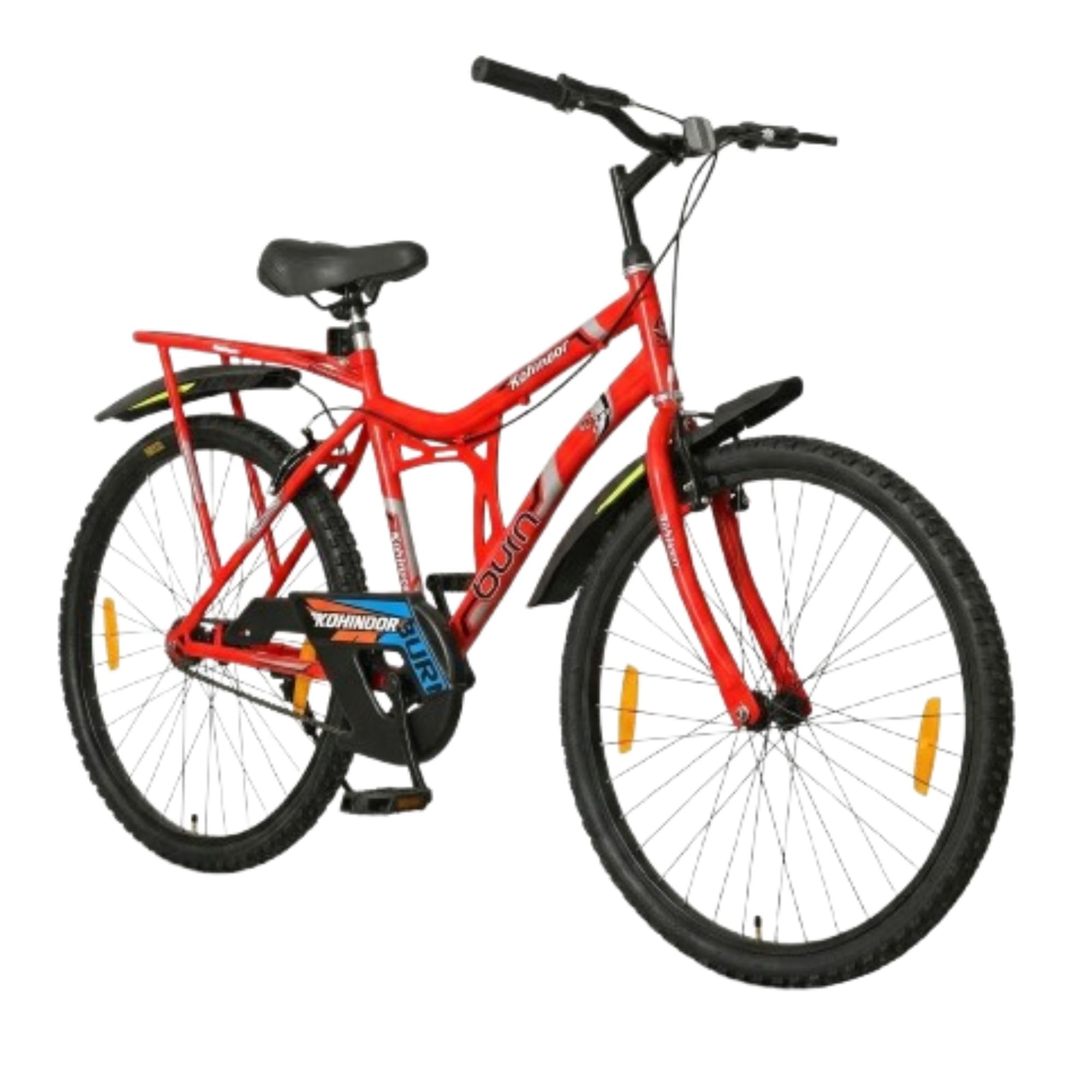 KOHINOOR Beast MTB 26T Bike Without Gear | Single Speed for Men - Red Color Ideal for 10 + Years Mountain Bike Unisex Rigid | 18 Inches-image-34