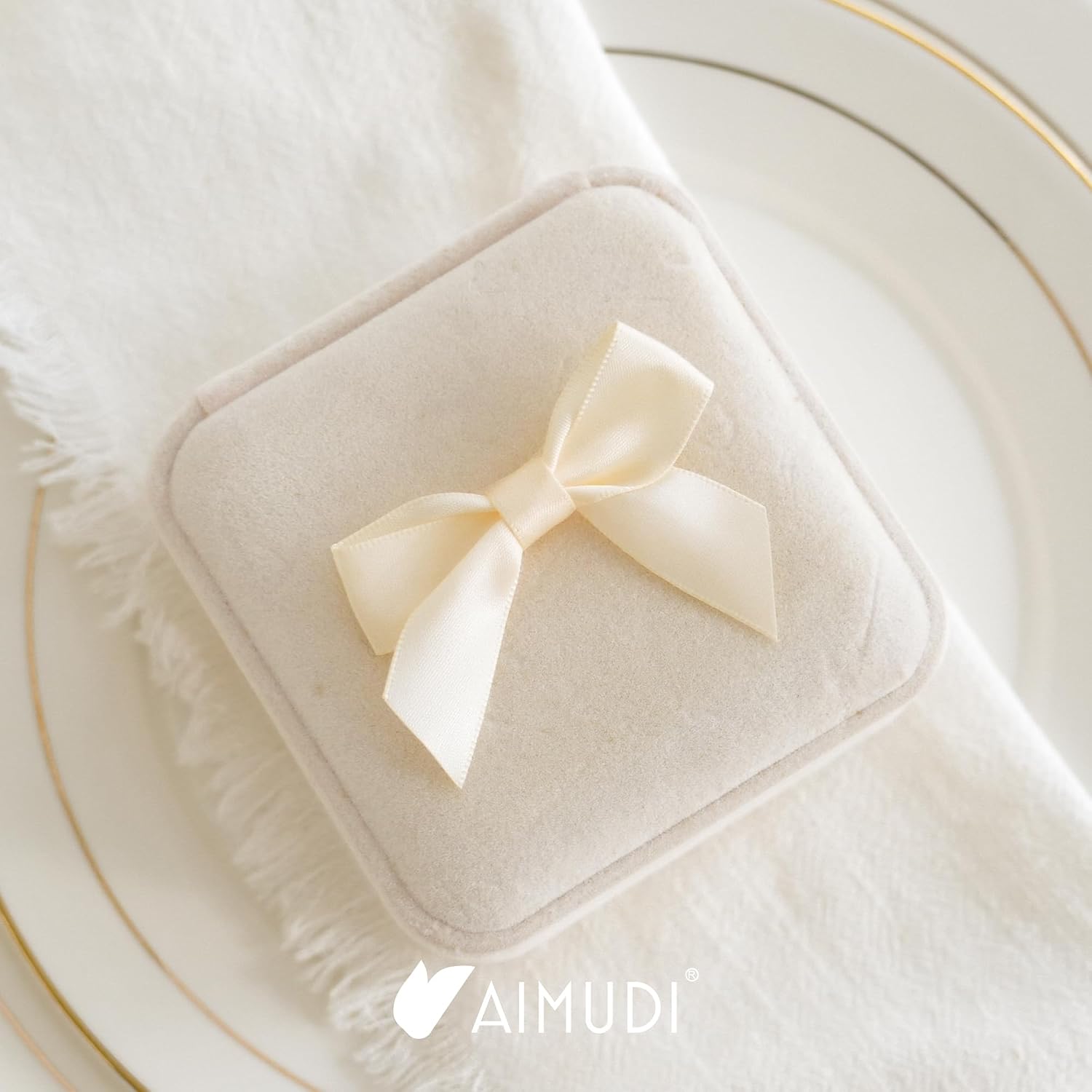 AIMUDI Ivory Satin Ribbon Bows 2" Self Adhesive Satin Bow for Gift Wrapping Premade Bows with Double-Sided Tape for Making Crafts Baby Shower Birthday Party Wedding Decorations, 50 PCs image 5
