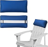 Vista 12 de Almohada para Silla Tumbona, Paquete de 2 Almohadas para Silla de Descanso al Aire Libre con Correa Ajustable, Almohada para la Cabeza de Largo