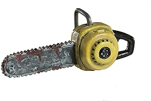Bloody Chainsaw Ornament: Unnerving Prop for Horrific Events