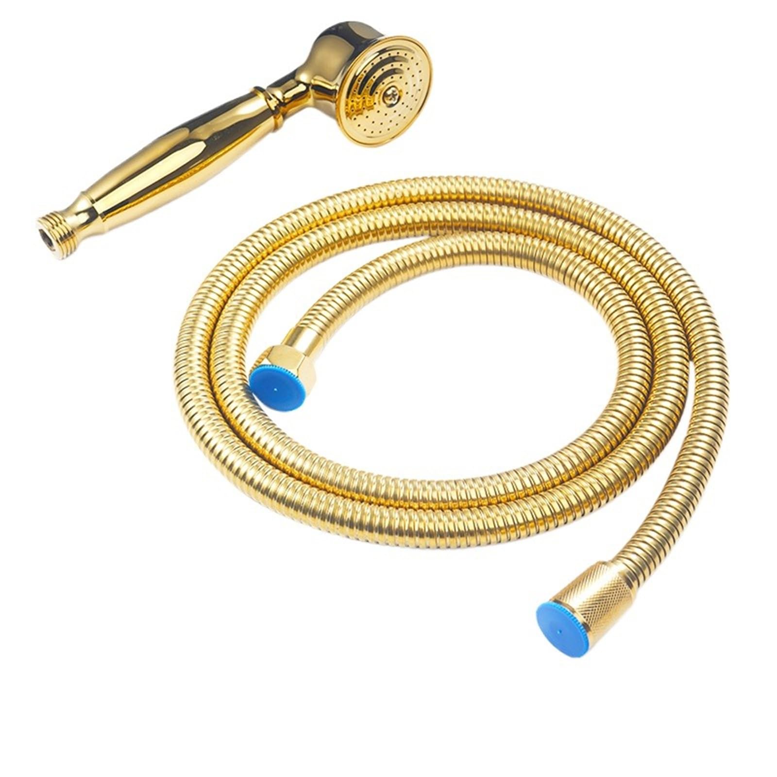 Doccetta Sle Vinta Gold con tubo in acciaio inox da 150 cm in ottone a forma di telefono con connettore G1/2"