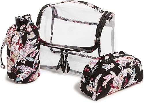 Miniatura 2 de Vera Bradley Juego de bolsas organizadoras de maquillaje cosmético de 3 piezas para mujer, Paisley Botáni