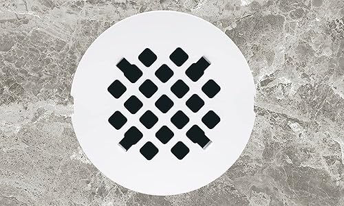Vista 28 de Artiwell Cubierta de drenaje de ducha de 4-1/4 pulgadas de diámetro exterior, rejilla redonda para desagüe de ducha, cubierta de repuesto, diseñada