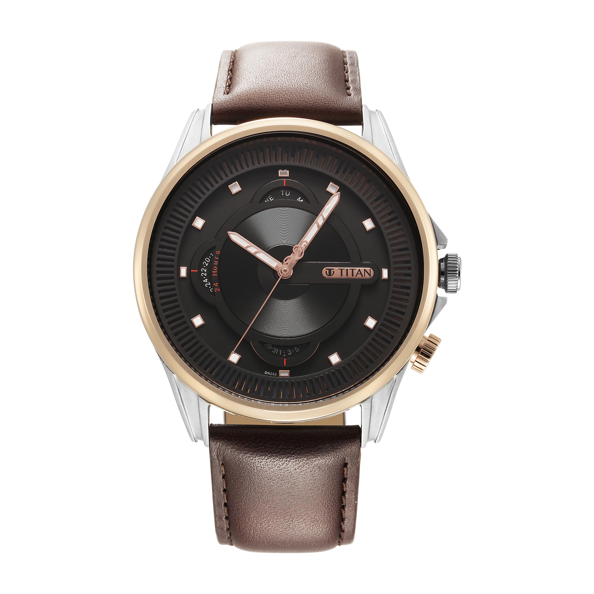 Titan Regalia Techno Beats Black Dial Analog with Day & Date Steel Strap Leather Watch for Men-NS1830KL03 (B0C9N2LXC5) Amazon Price History, Amazon Price Tracker