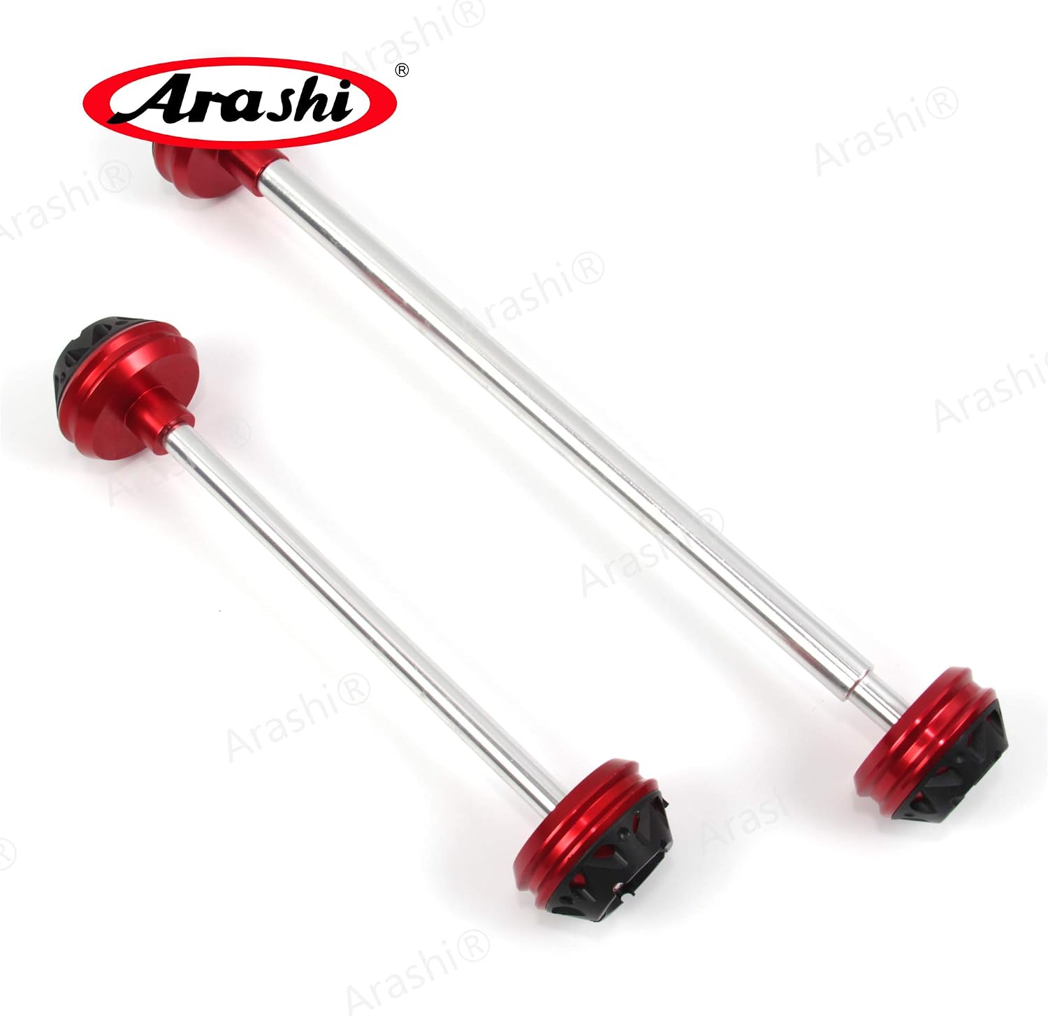 Arashi Axle Sliders Wheel Protectors Front and Rear Fork for Suzuki GSXR 600 750 2006-2012, Motorcycle Accessories Parts Red