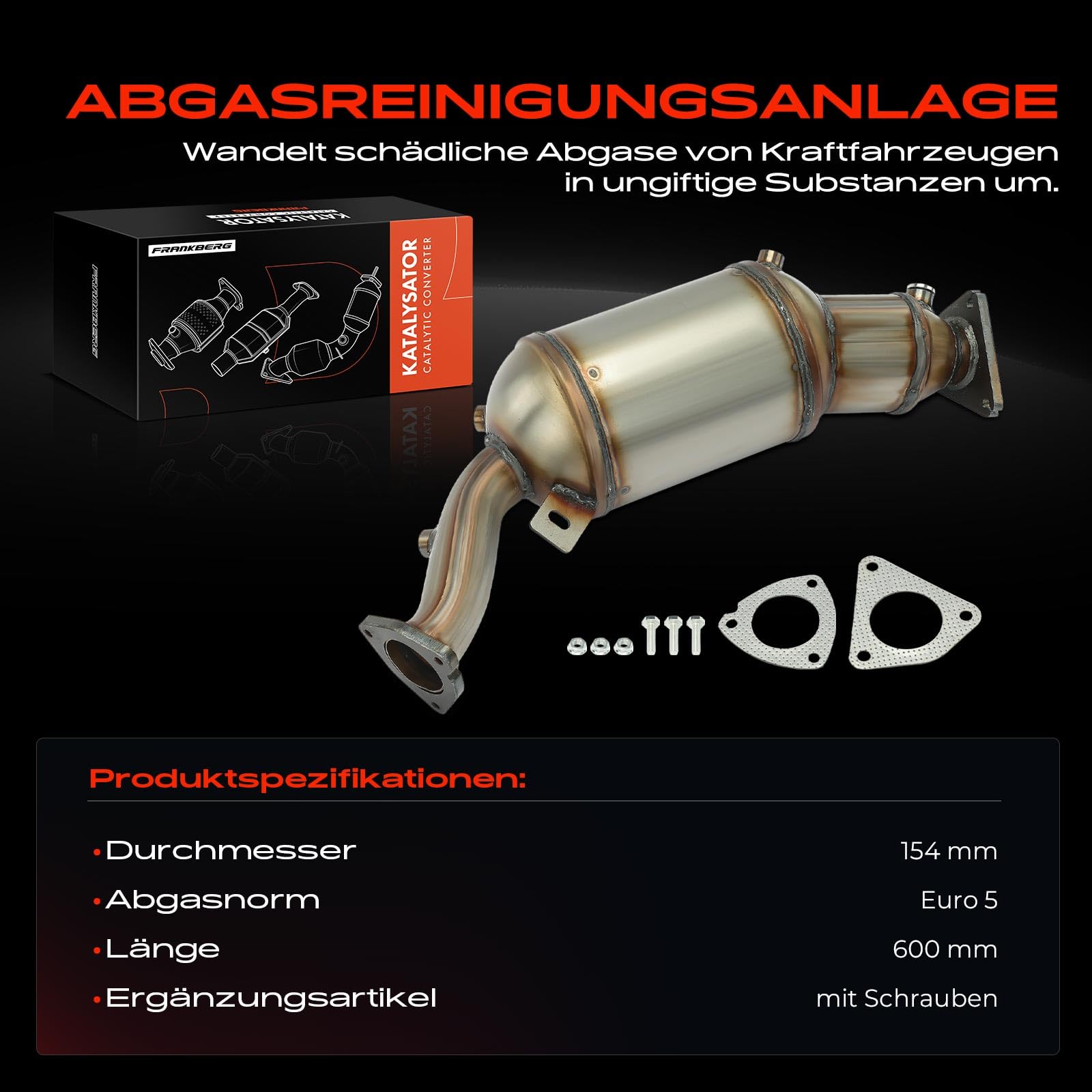 Frankberg DPF Dieselpartikelfilter Diesel Kompatibel mit A4 8K2 B8 2.0 TDI 2007-2012 A4 Allroad A4 Avant A5 A5 Cabriolet A5 Sportback Q5 Replace# 8K0254750NX