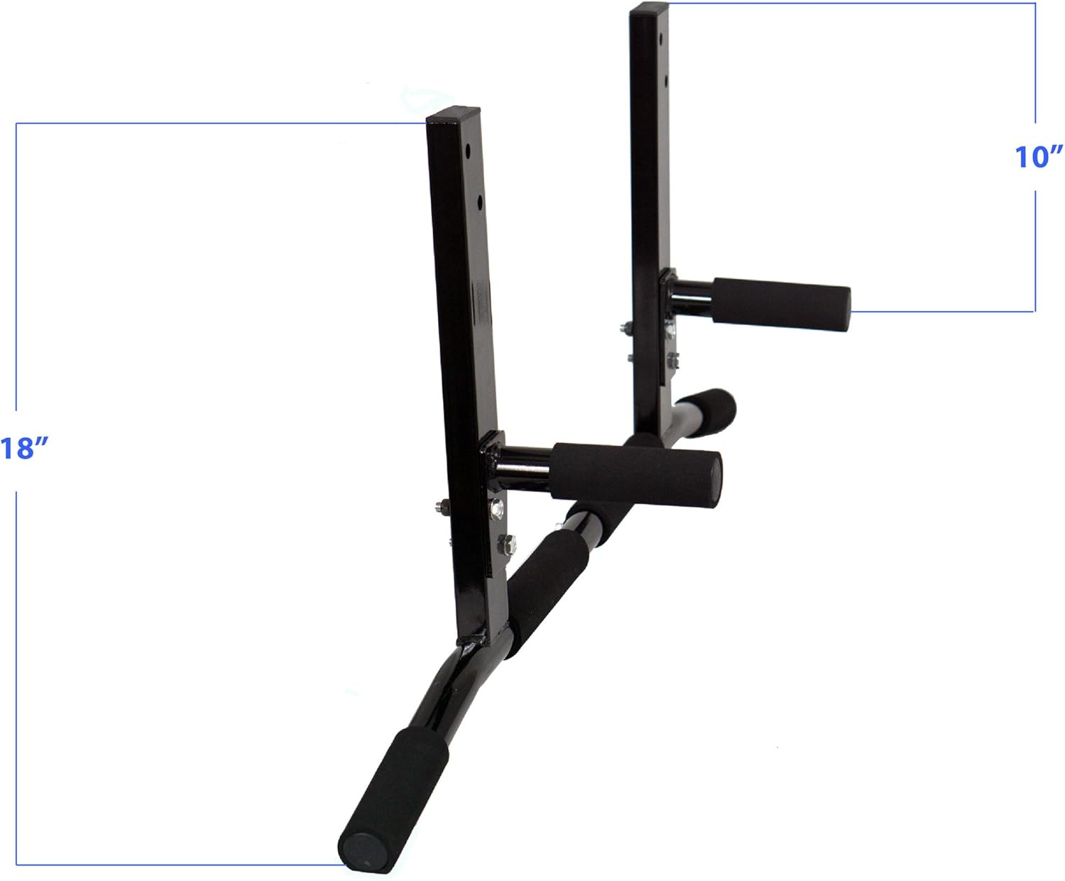 Joist Mount Pull Up Bar with Pull Up Assistance Bands - Commercial Gym Quality Pullup Bar with 41" Loop Exercise Pull-Up Assist Bands