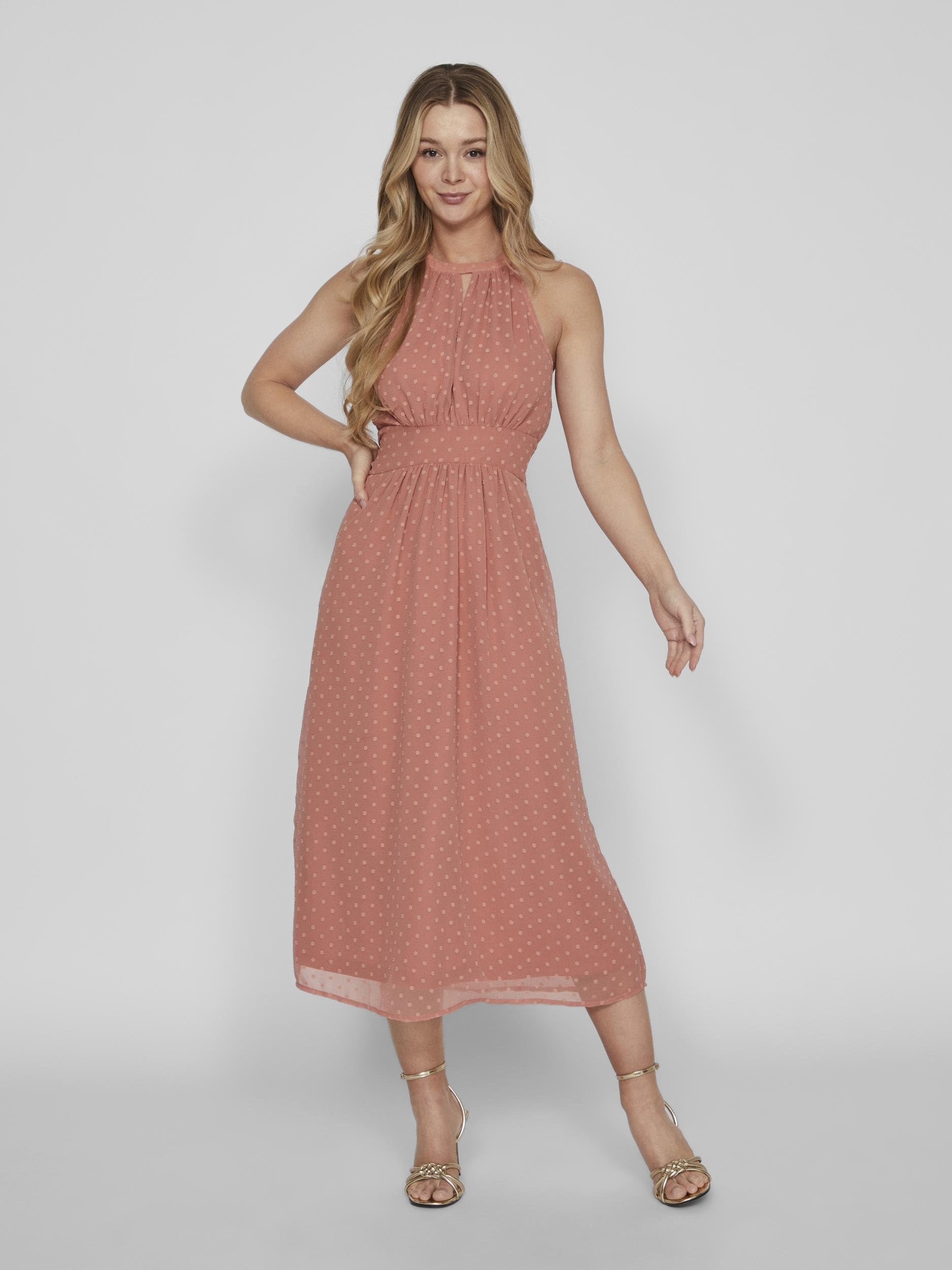Vila Viedee S/L Halter Neck Midi Dress/Dc/KA Abito da Sera Donna