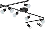 Unicozin LED 4 Light Track Lighting Kit, 24.8'' Matt Nickel 4 Way Ceiling Spot Lighting, Flexibly Rotatable Head, Modern Track Light Included 4 x LED GU10 Bulb (4W, Daylight White 5000K, 400LM)