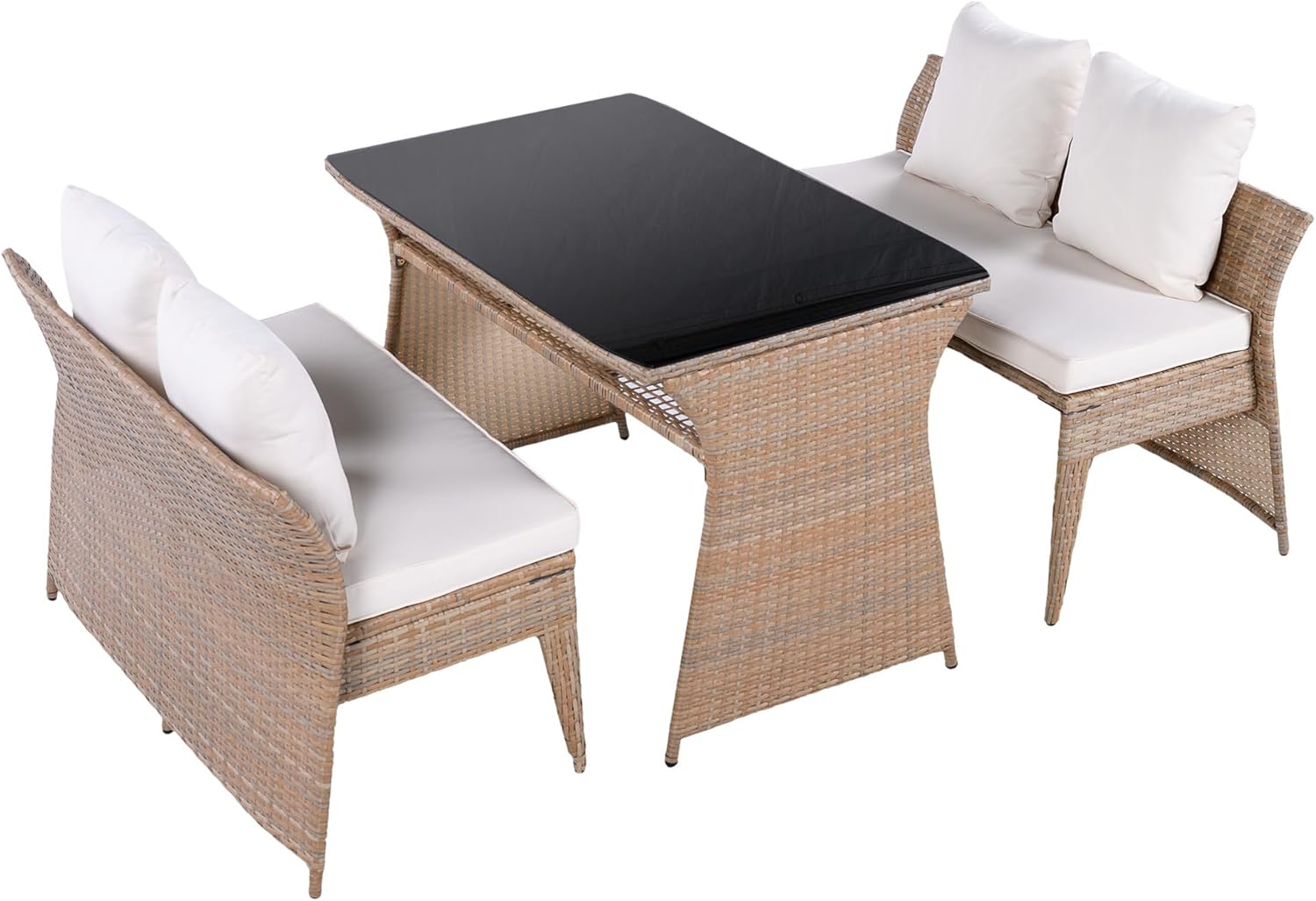 ZL ラタン調 ガーデンファニチャー ガーデンテーブルセット