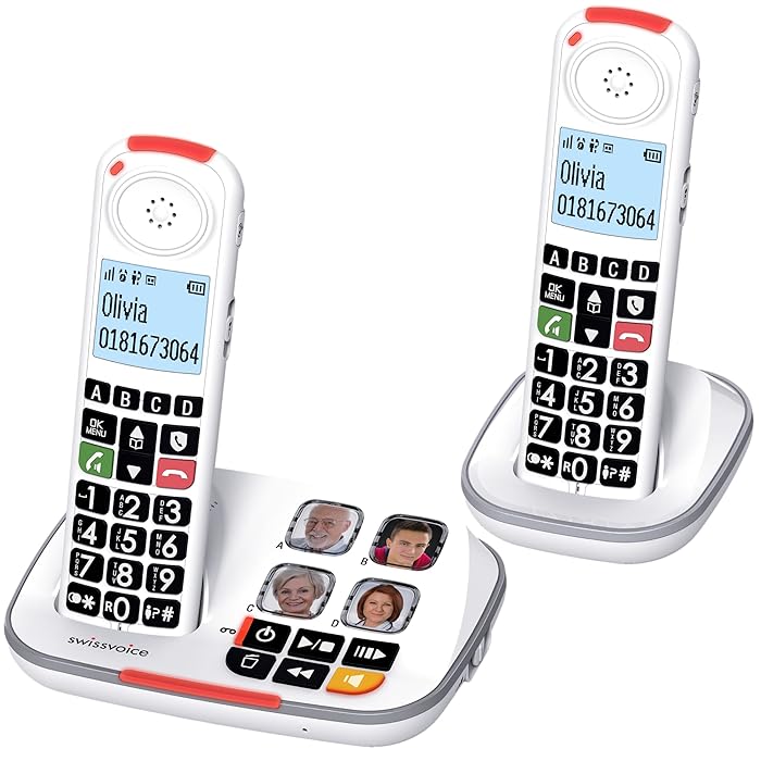 Buy Swissvoice 2355 Cordless Big Button Phone for Elderly with Answer