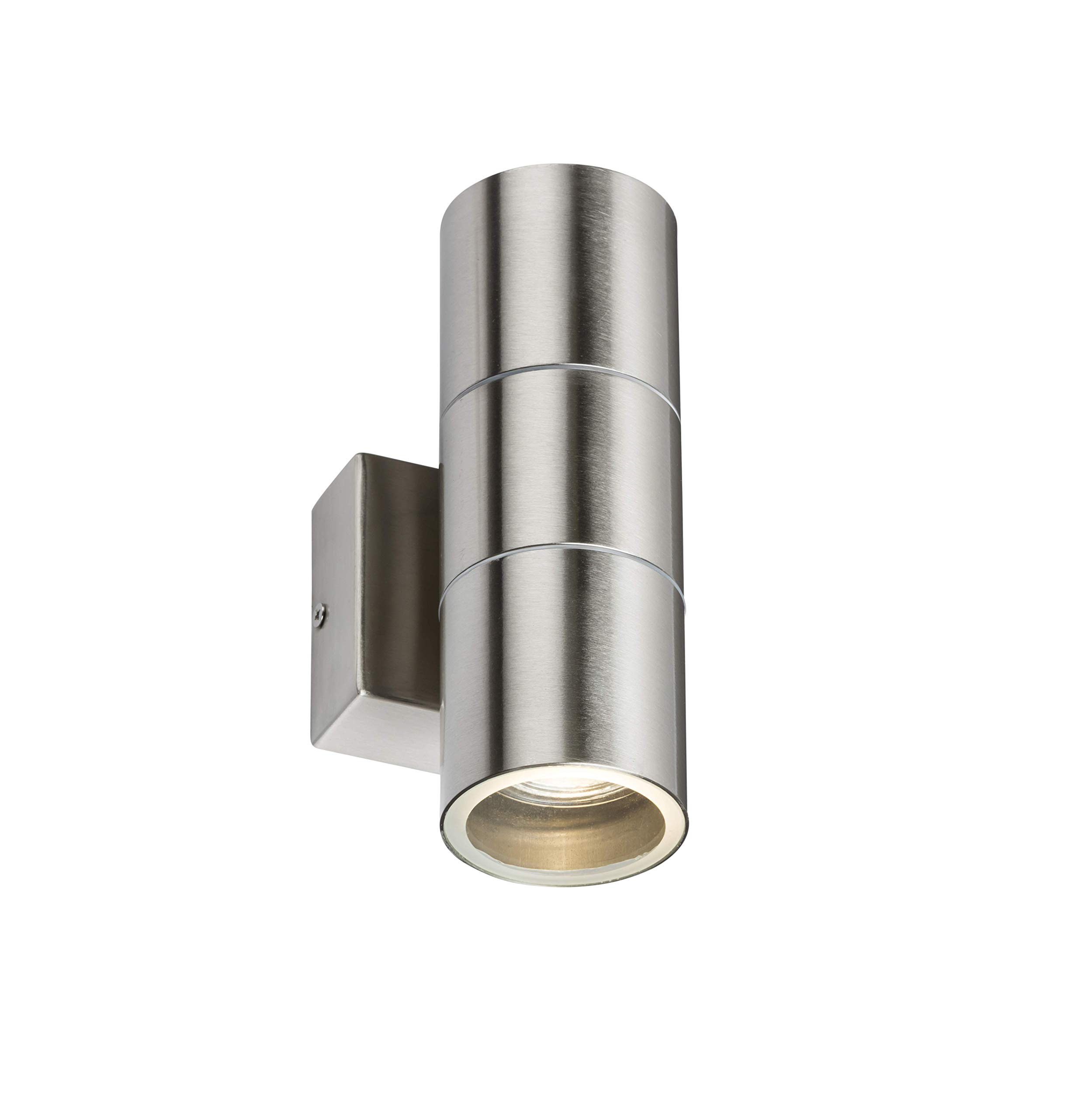 230V IP54 GU10 Up and Down Wall Light - Brushed Chrome