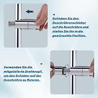 Hibbent Univerzális Zuhanyfej Tartó Állítható Síncsatlakozóval Krómozott ABS 4