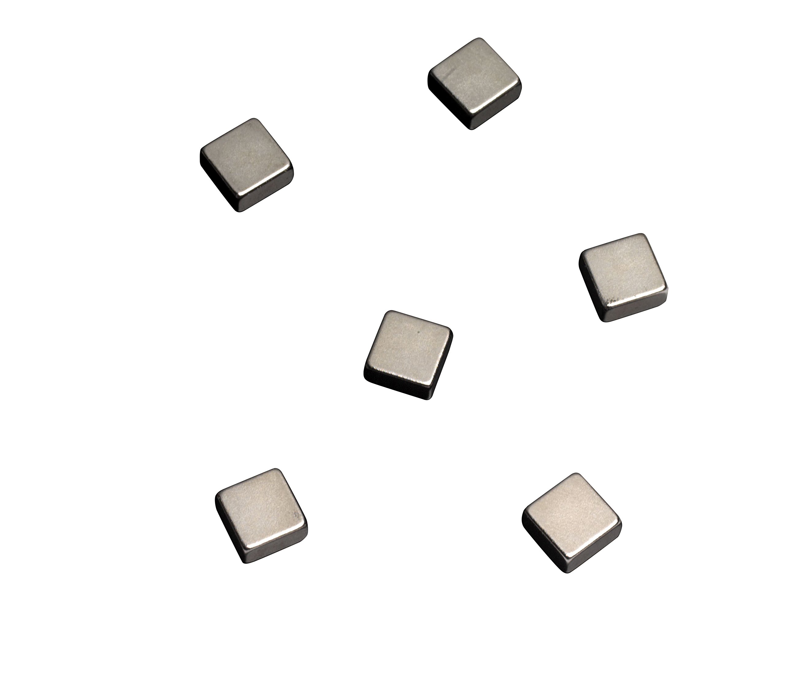 NAGA N20808 Lot de 6 Aimants carrés acier