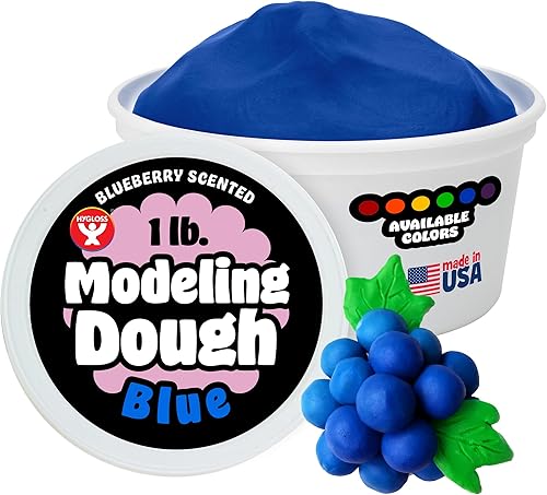 Miniatura 13 de Hygloss Productos Masa de juguete, segura y no tóxica para artes y manualidades, aprender y jugar, perfumada, 1 libra, rojo, aroma a cereza Rojo,6