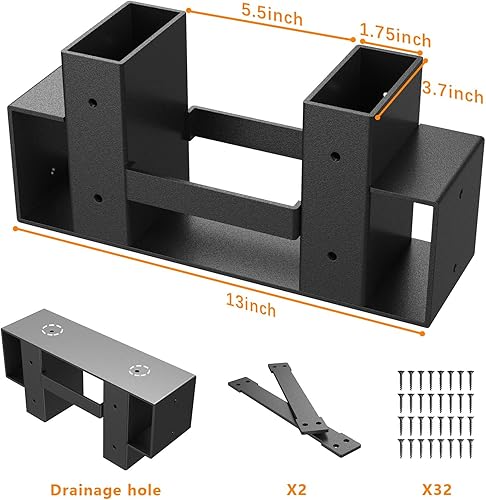 Miniatura 2 de Mr IRONSTONE Estante de leña para exteriores e interiores, kit de soportes de leña ajustable a cualquier longitud, estantes de almacenamiento de