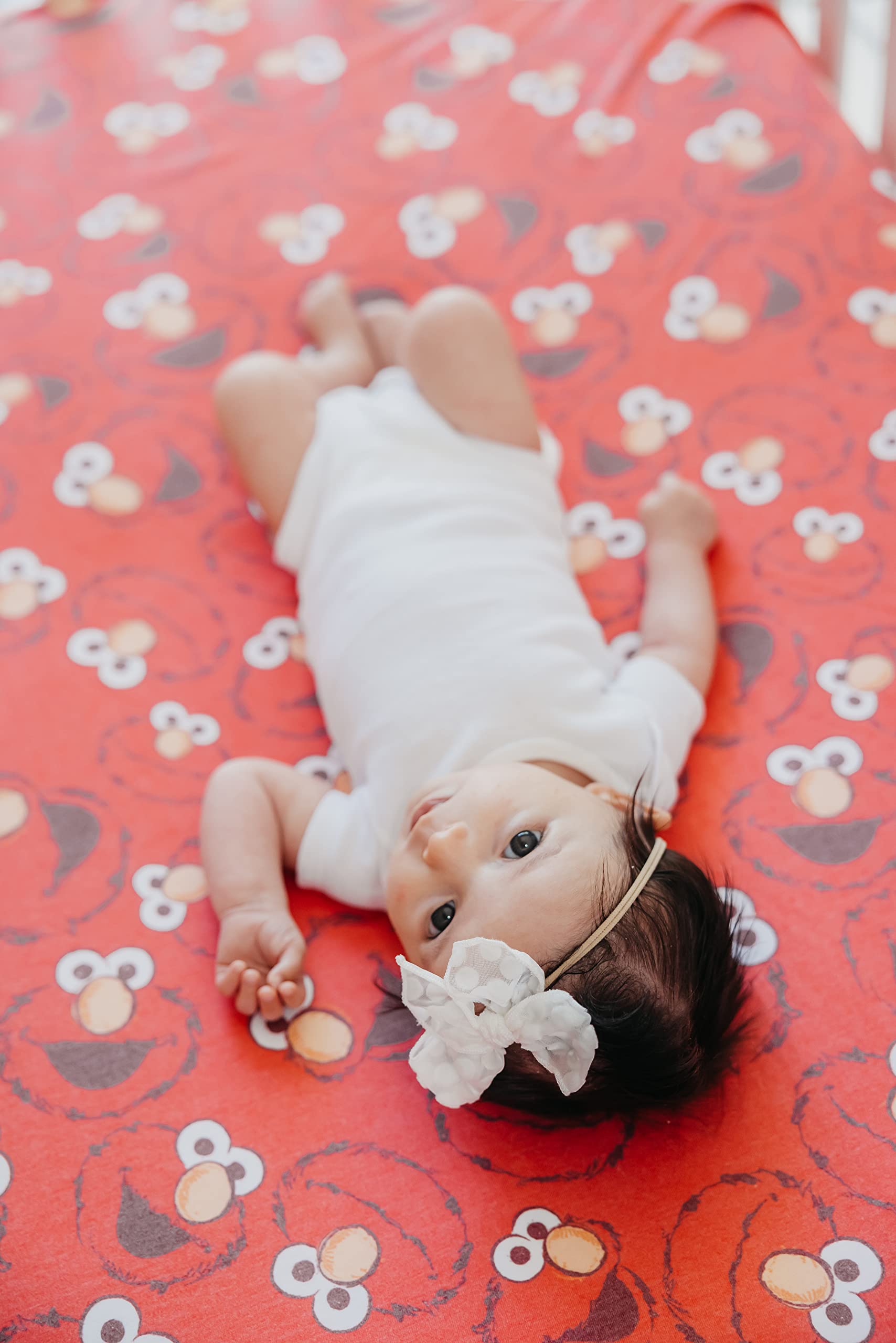 Copper Pearl - Sábana bajera ajustable para cuna/sábana para niños pequeños "Elmo"