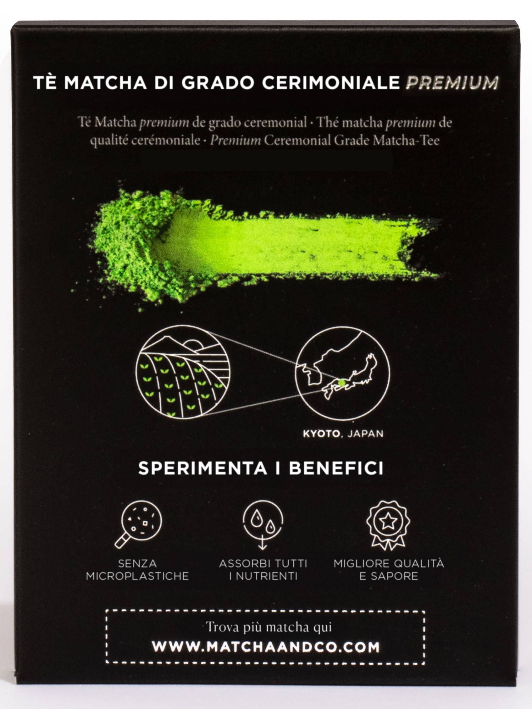 Matcha Premium Sticks to Go x 18, 18 monodosi di tè Matcha, grado premium cerimoniale, in polvere biologica dal Giappone, 100% naturale, tè verde, 18 g