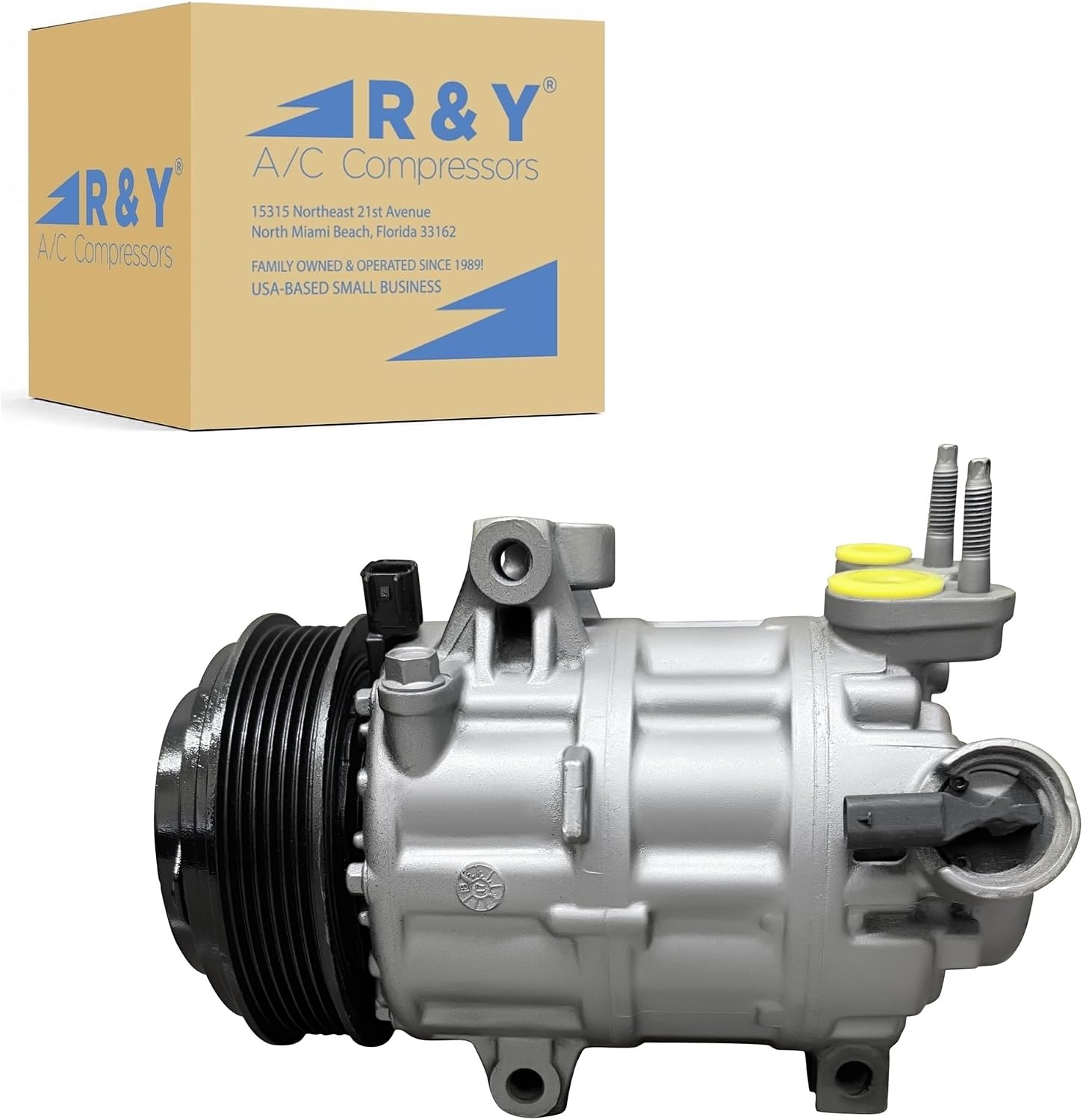 RY AC Compressors AD-1961 Remanufactured A/C Compressor with Clutch