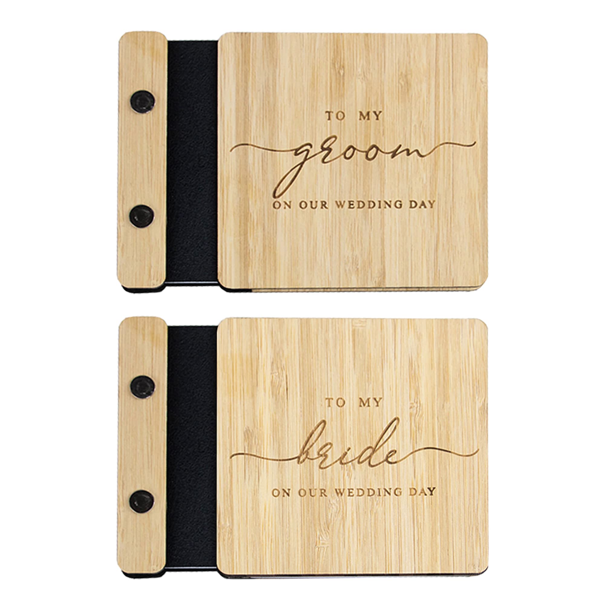 Wooden Wedding Vow Books Set of 2 - Wood Vow book set for wedding - Rustic Vows Book his and hers - Wooden Vow Renewal Books - Wood Wedding Vow Books ...