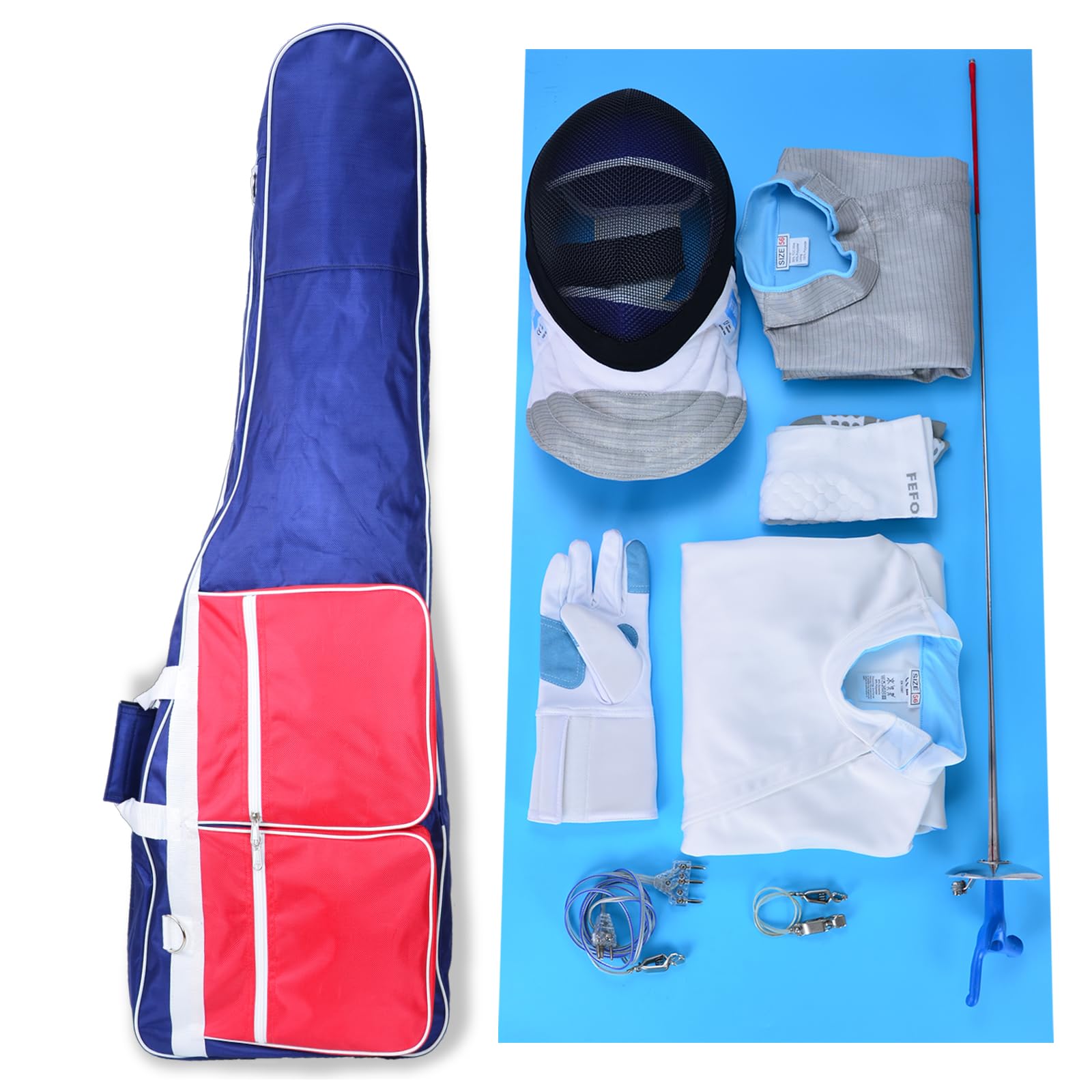 FEFOSAEP Fencing Bag - Junior Fencing Equipment Bag - Portable Fencing Sword Bag with Handle and Shoulder Strap (US Style)
