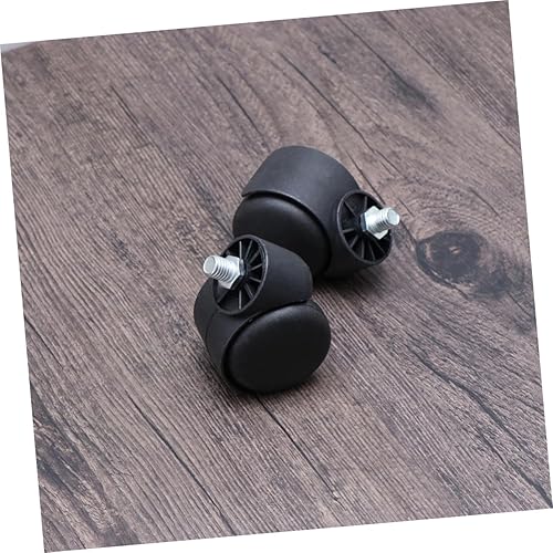 Miniatura 9 de 2 ruedas giratorias resistentes al desgaste con base de tornillo negra para muebles y diseño giratorio para una movilidad suave