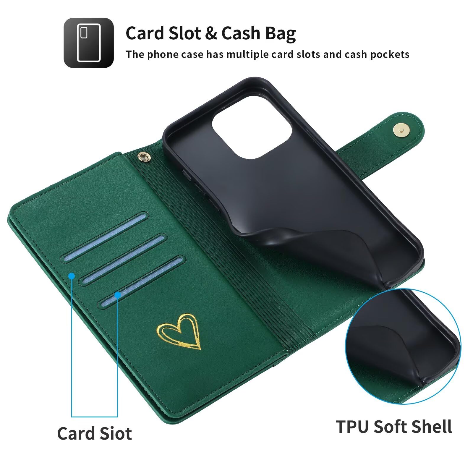 TingYR Cover per Doogee N30, Flip Custodia Carte di Credito