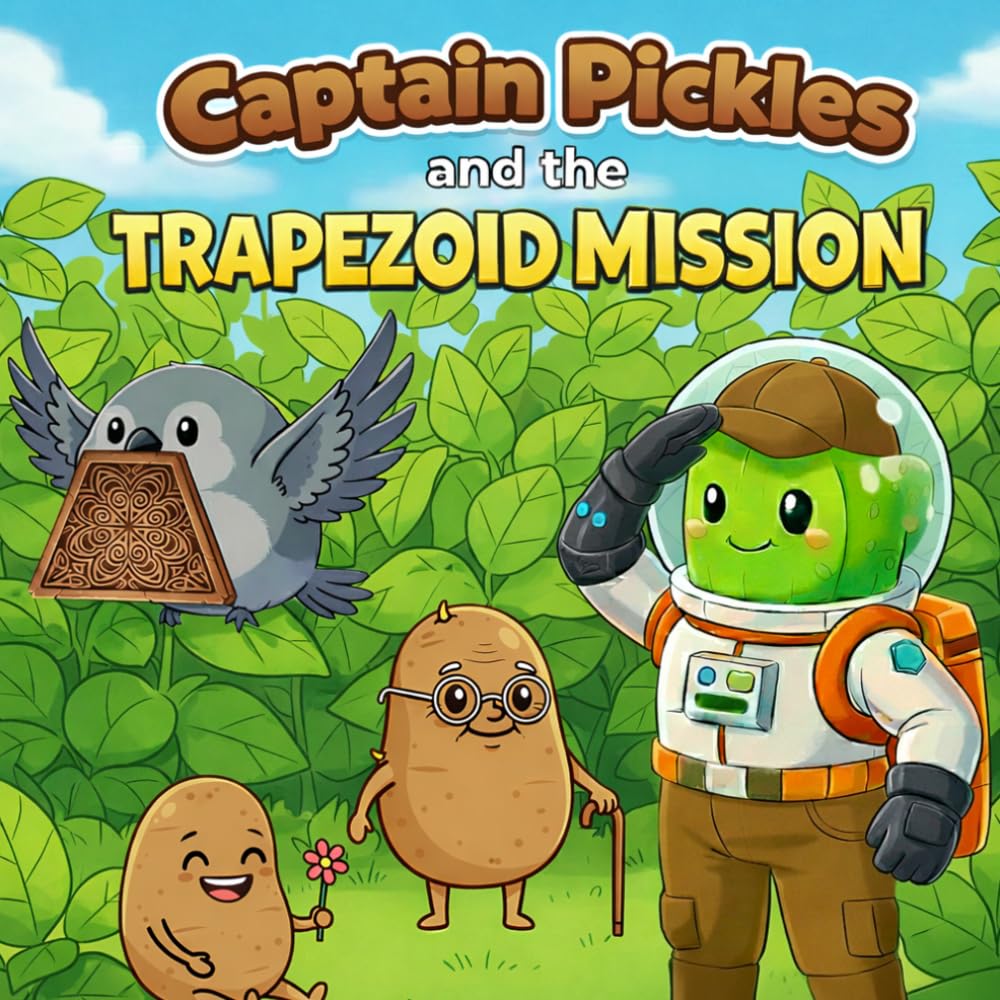 Captain Pickles and the Trapezoid Mission: A Fun Trapezoid Shape Adventure Workbook for Toddlers and Kindergarten | Learn to Trace, Draw, Recognize & ... (Captain Pickles Shape Training Missions)