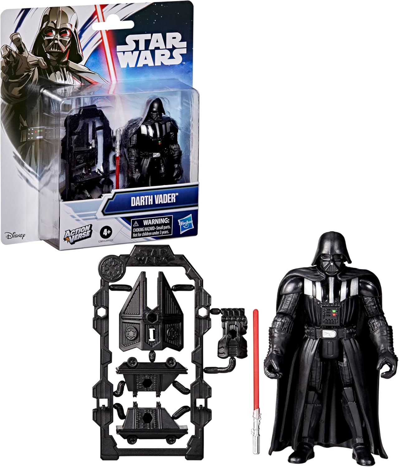STAR WARS ActionVerse Darth Vader 4.5-Inch Action Figure & Accessories, Reusable Accessory Storage Rack, Toys for Boys & Girls Ages 4+ - Image 2
