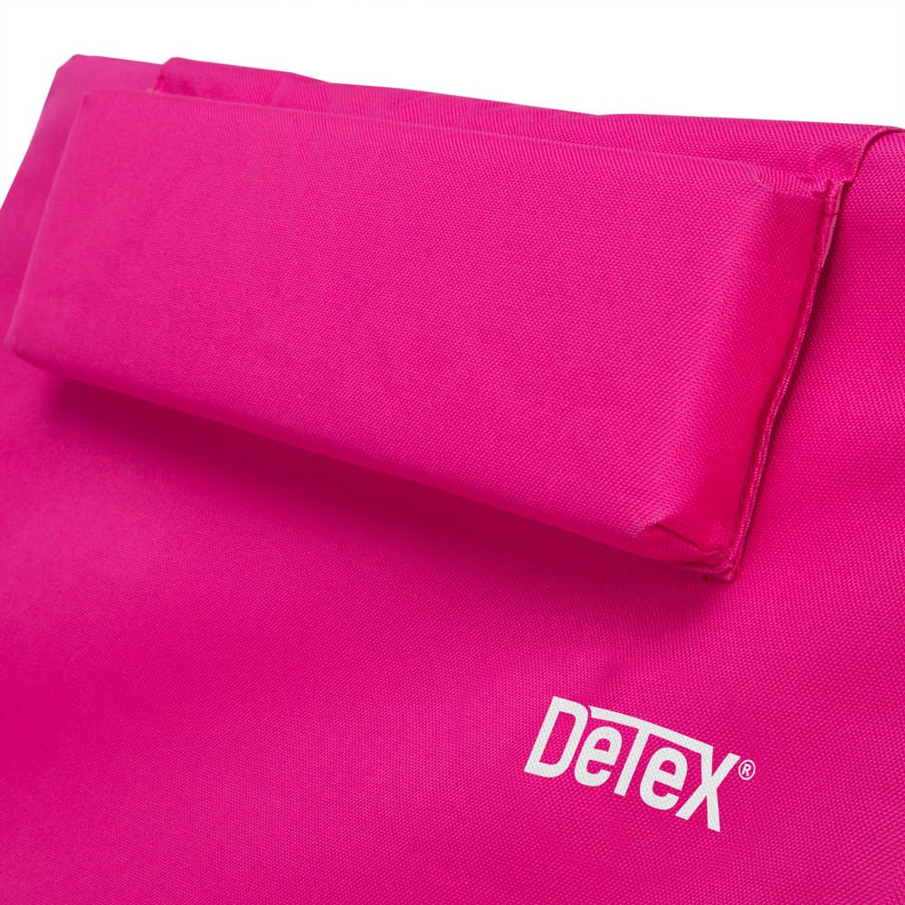 Detex 2er Set Strandmatte mit Rückenlehne Gepolstert Klappbar Sonnenliege Pink