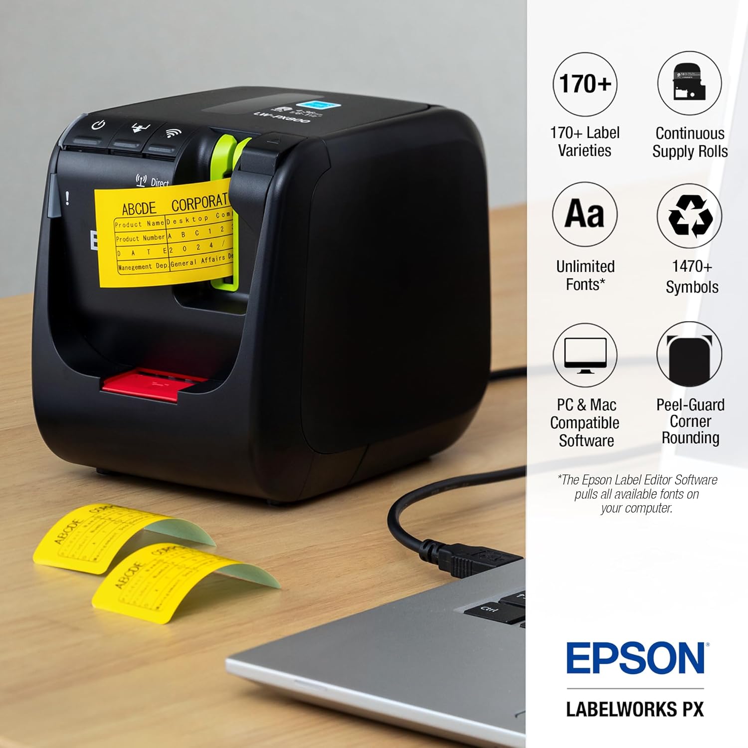 LABELWORKS Epson Printer Flexibility Bundle - LW-PX800 Industrial Wireless Label Maker and LW-PX300 Industrial Label Maker