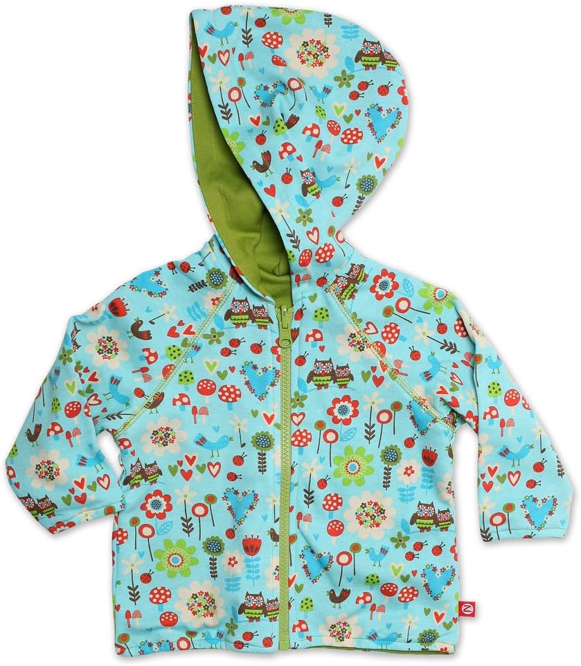 Zutano Girls' Reversible Zip Hoodie