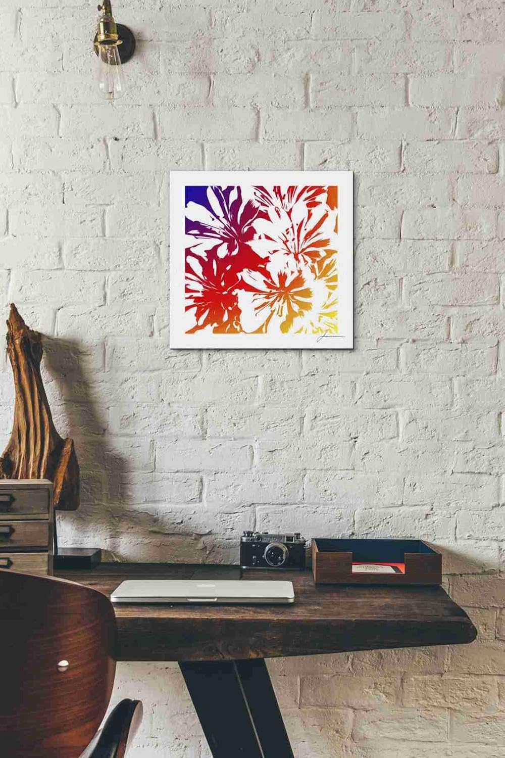 Epic Graffiti 'Floral Brights I' by James Burghardt, Canvas Wall Art, 12"x12"