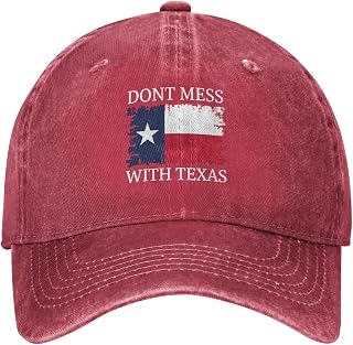 Dont Mess with Texas Hat I Love Texas Golf Dad Hats Retro Denim Baseball Cap