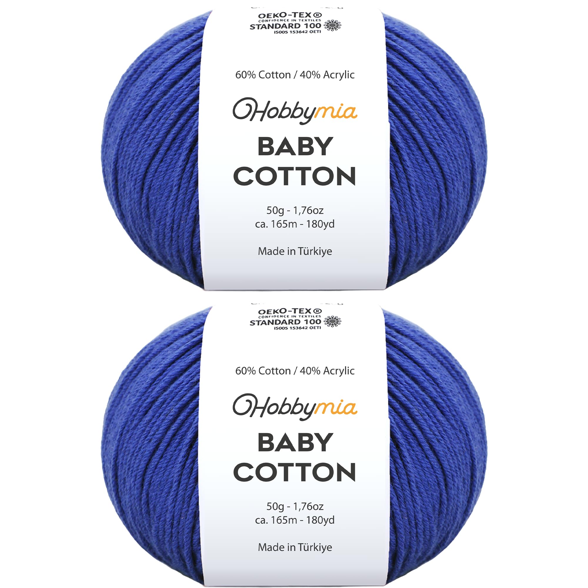 Baby Cotton Blend Yarn – Soft Sport Weight Yarn for Crochet & Amigurumi - 50g/180yds - 60% Cotton 40% Acrylic - Ideal for Baby & Knitting Proj.(Neon Green, 1 Ball) — view 18