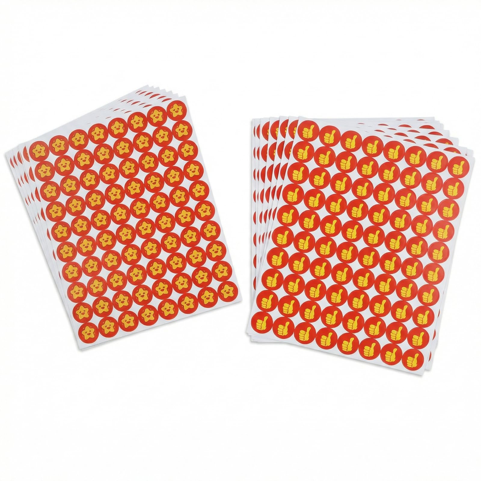Fooyee Red 1600-Count Star Thumbs Up Stickers, Kids Achievement Labels, School Teachers Reward, Motivational Children Pupils