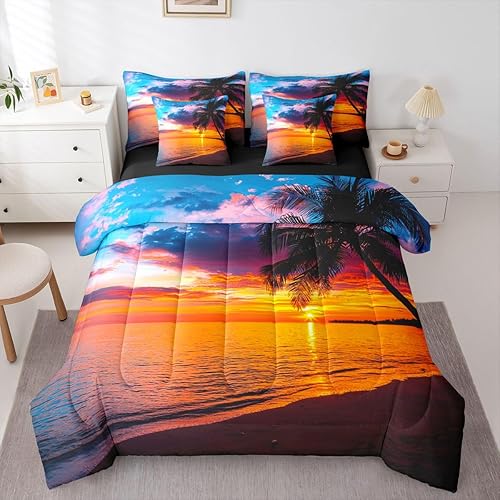 Miniatura 25 de Erosebridal Juego de edredón de 7 piezas con notas musicales de tamaño King, diseño de música giratoria retro, sábanas y fundas de almohada, estilo