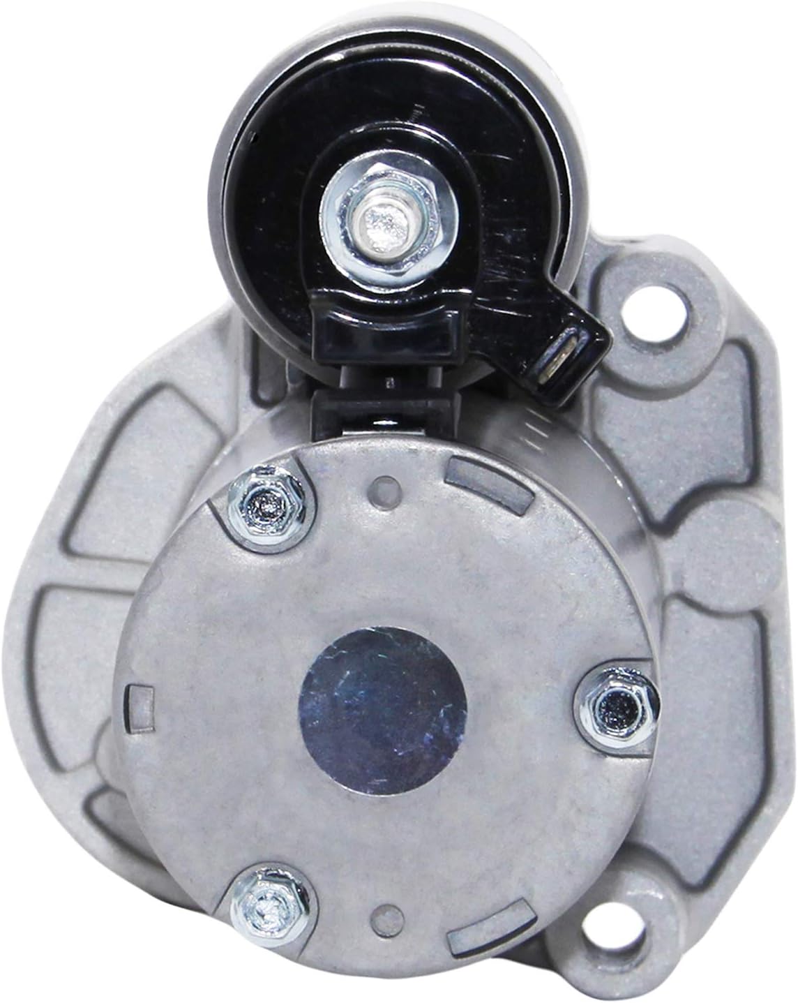 Atzekoa view of the starter motor showing electrical connections