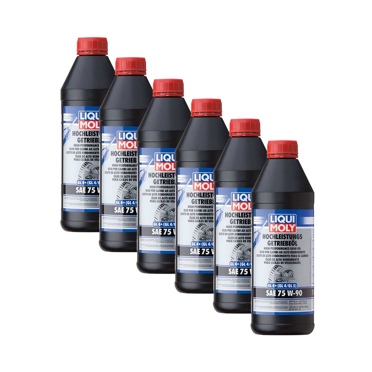 6x LIQUI MOLY 4434 Hochleistungs-Getriebeöl (GL4+) SAE 75W-90