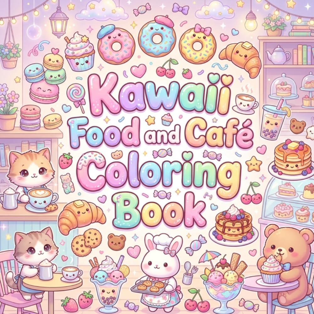 Kawaii Food and Café Coloring Book