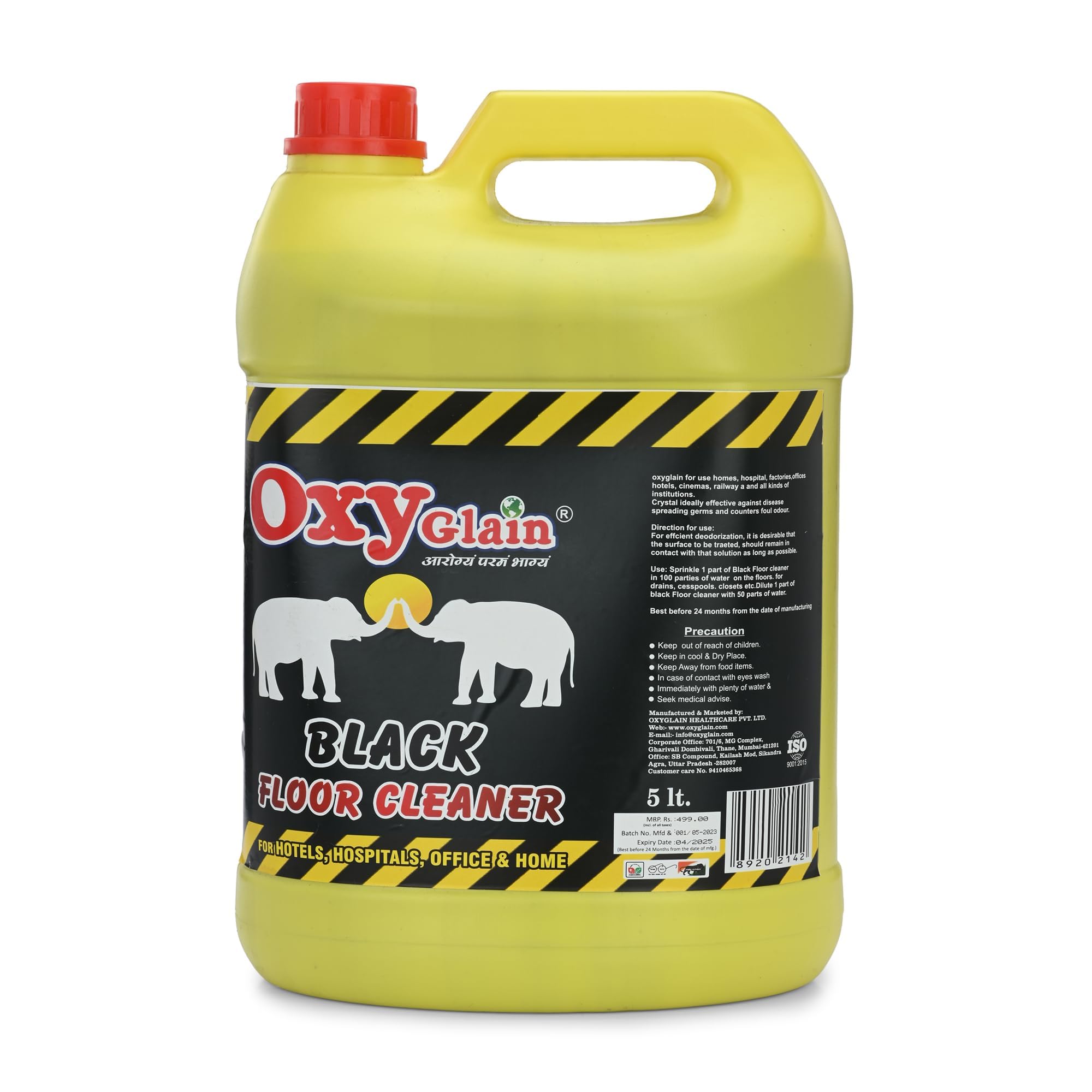 OXYGLAIN Black FLoor Cleaner Liquid Phenyl for Hotels, Hospitals, Office & Home | Remove Germs, Dirt & Bacteria 99.99% (5 Ltr) (B0CGVMN811) Amazon Price History, Amazon Price Tracker